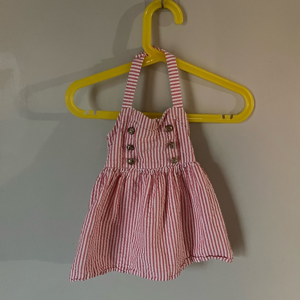Pink Striped Kids Dress